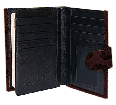 Портмоне из кожи питона PP-150BR22 с обложкой для паспорта и автодокументов