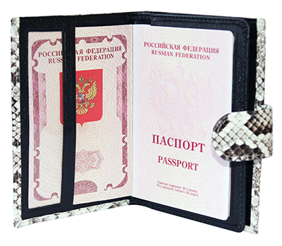 Портмоне из кожи питона PP-160N21 с обложкой для паспорта и автодокументов